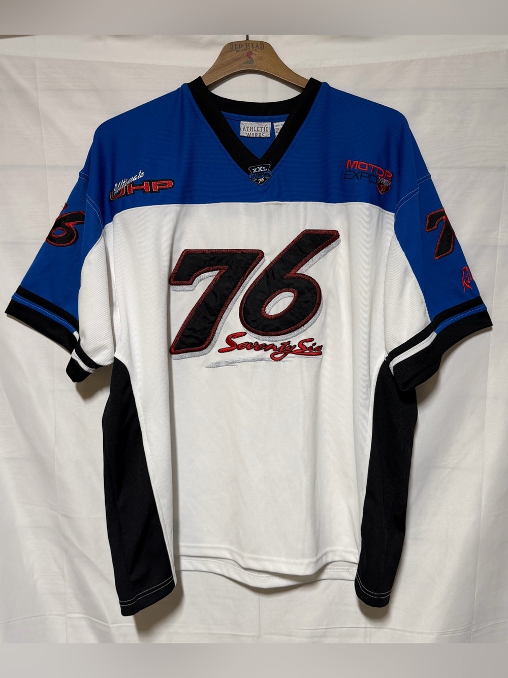 Athletic Works Men's Jersey Pullover Shirt Size XL UHP Motor Expo Racing # 76